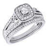 Diamond Solitaire Engagement Wedding Ring White Gold Round Bridal Set 0.51 Tcw.