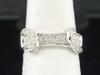 10K White Gold Ladies Round Cut Diamond Designer Ring Wedding Band 1/2 Ct.