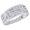 Diamond Wedding Band Ladies 14K White Gold Round Cut Pave Ring 0.26 Tcw.