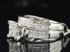 Diamond Princess Cut Bridal Engagement Ring Set White Gold Wedding Band 1.50 Ct.