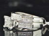 Diamond Princess Cut Bridal Engagement Ring Set White Gold Wedding Band 1.50 Ct.