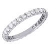14k White Gold Diamond Eternity Wedding Engagement Band Ring Prong Set 1 Ct.