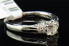 Diamond Solitaire Engagement Ring 14K White Gold Round Cut Band 0.49 Tcw.