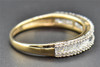 Black Diamond Wedding Band Ladies Round Cut 10K Yellow Gold .41 Ct Baguette Ring