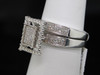 Diamond Square Bridal Set Ladies 10K White Gold Engagement Wedding Ring 0.55 Tcw