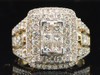14k Yellow Gold Round Princess Cut Diamond Bridal Engagement Ring 1.75 Ct.