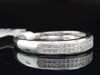 LADIES WOMENS 10K WHITE GOLD DIAMOND WEDDING BAND ENGAGEMENT BRIDAL RING SET