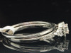 Ladies 10K White Gold Diamond Engagement Ring Wedding Band Bridal Set 0.30 Ct.