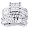 Princess Cut Diamond Bridal Set 14K White Gold Engagement Ring 6.41 Ct.