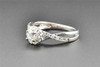 Solitaire Diamond Engagement Ring 14K White Gold Round Cut Infinity 0.25 Ct