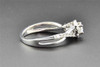 Solitaire Diamond Engagement Ring 14K White Gold Round Cut Infinity 0.25 Ct