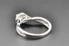 Solitaire Diamond Engagement Ring 14K White Gold Round Cut Infinity 0.25 Ct