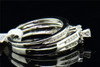 Round Diamond Halo Bridal Set 14K White Gold Wedding Engagement Ring 0.50 Tcw.