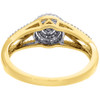 Round Diamond Engagement Wedding Ring Ladies 10K Yellow Gold Halo Style 0.20 Ct.