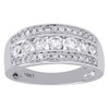 10K White Gold Real Diamond Channel Set Ladies Wedding Band Engagement Ring 1 CT