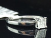 Princess Diamond Square Engagement Ring 14K White Gold 0.10 Ct Promise Ring