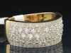 Diamond Wedding Band Ladies 14K Yellow Gold Round Cut Anniversary Ring 1.65 Ct.