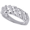 Diamond Wedding Band 10K White Gold Round Cut Ladies Anniversary Ring 1 Ct.