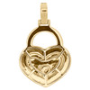 10K Yellow Gold Diamond Women's Key To My Heart Love Pad Lock Pendant 1.19 CT