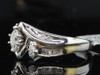 Diamond Engagement Ring Ladies 10K Two Tone Gold Marquise Solitaire 1/2 Tcw.