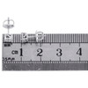 10K White Gold Genuine Diamond Unisex 4.5mm 4 Prong Circle Stud Earrings 0.12 CT