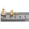 10K Yellow Gold Genuine Diamond 12mm Tiered Flower Halo Stud Earrings 0.78 CT