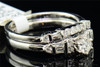 Diamond Engagement Ring 14K White Gold Round Solitaire Bridal Set 1/2 Tcw.