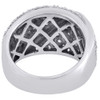 Diamond Wedding Band Fashion Ring Ladies 14K White Gold Round Cut Design 2 Tcw.