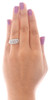 14K White Gold Princess & Round Diamond Wedding Ring 8.5mm Anniversary Band 1 Ct