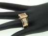 Brown Diamond Engagement Ring 14K Yellow Gold Princess Round Baguette Cut 2 Ct