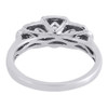 Diamond Solitaire Three Stone Engagement Ring White Gold Princess Cut 0.75 Tcw.