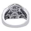 14K White Gold Diamond Ladies Flower Cluster Halo Engagement Ring 2 Ct.