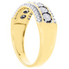 Diamond Wedding Band Ladies 10K Yellow Gold Round Cut Fashion Ring 0.20 Ct.