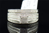 Ladies .925 Sterling Silver Round Cut Diamond Engagement Ring Wedding Bridal Set