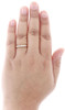 Diamond Wedding Band 14K Yellow Gold Round Cut Ladies Engagement Ring 0.15 Ct