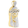 10K Yellow Gold Diamond Jesus Head Face Large Pendant 3.75" Pave Charm 8.80 Ct.