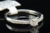 Round Solitaire Diamond Engagement Ring 14K White Gold Prong Set 1/2 Ct