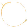 10K Yellow Gold CZ Women's D/C Bead & Dangler Infinity Charm Anklet 9" + 1" Ext