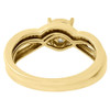 10K Yellow Gold Genuine Round Diamond Wedding Bridal Set Infinity Ring 0.34 Ct.