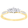 3 Stone Diamond Promise Engagement Wedding Ring Ladies 10K Yellow Gold 1/10 Ct.