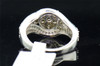 Brown Diamond Engagement Ring 10K White Gold Flower Set Round Cut 1 Ct