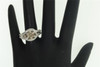 Brown Diamond Engagement Ring 10K White Gold Flower Set Round Cut 1 Ct