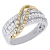 Diamond Wedding Ring Ladies 10K White Gold Round Cut Fashion Band 1.03 Tcw.