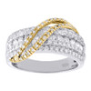 Diamond Wedding Ring Ladies 10K White Gold Round Cut Fashion Band 1.03 Tcw.