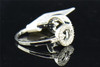 Ladies 10K White Gold Infinity Round Diamond Engagement Ring Wedding Band .35 Ct