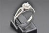 Round Solitaire Diamond Engagement Ring Ladies Antique 14K White Gold 0.50 Ct