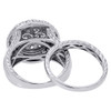 14K White Gold Princess Diamond Bridal Set Big Round Engagement Ring 3 Ct.