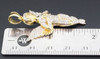 Angel Diamond Pendant 10K Yellow Gold 1 Ct. Fully Iced Out Wings Charm 1.86 Inch