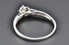 Round Diamond Solitaire Engagement Ring Ladies 10K White Gold Promise 0.08 Ct