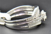 Solitaire Diamond Bridal Set Round Swivel Engagement Ring 10K White Gold 0.40 Ct